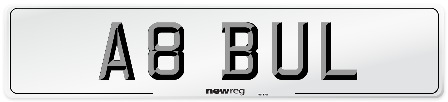 A8 BUL Number Plate from New Reg